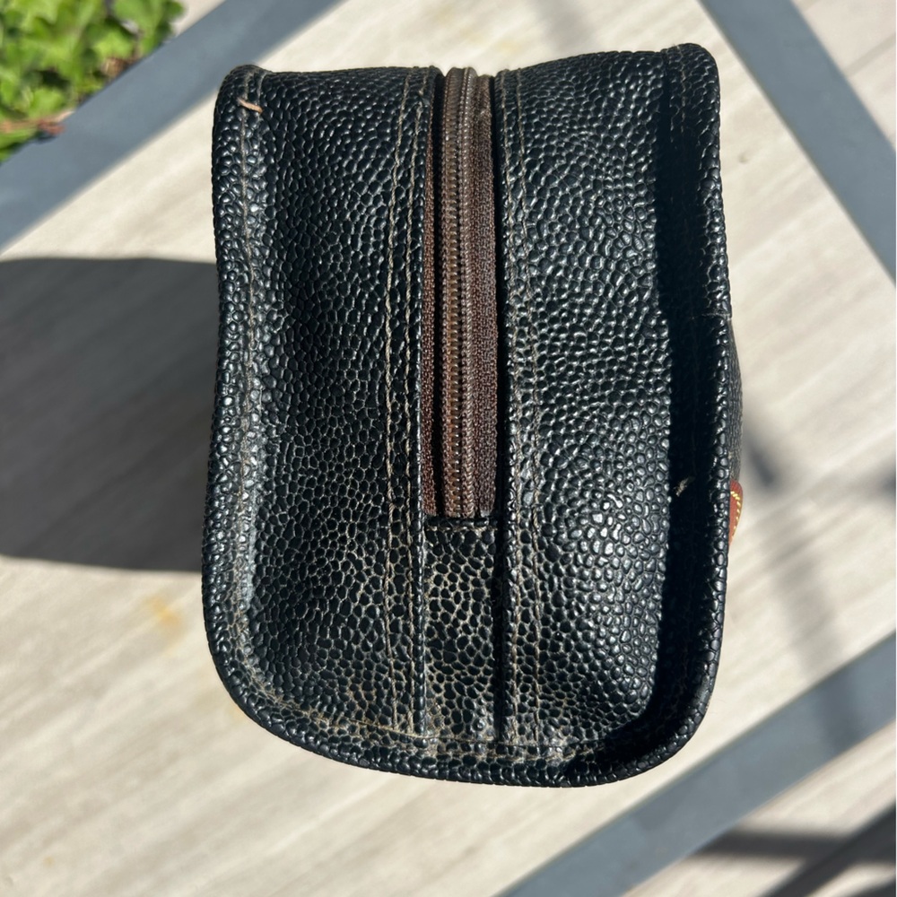 Beautiful Vintage Bric’s Black Pebble Leather Toiletries Bag - Picture 6 of 9